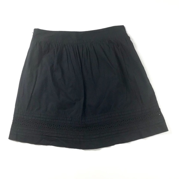 Ann Taylor Loft Black Eyelet A- Line Skirt Size 2 Petite - Picture 3 of 5